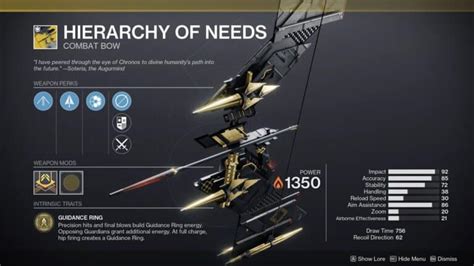 Destiny 2 Hierarchy Of Needs How To Get This Exotic Bow