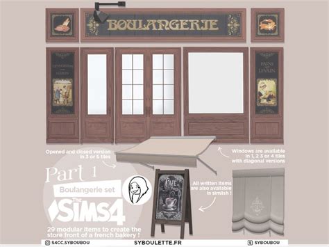 Boulangerie Part 1 French Bakery Cc Sims 4 Syboulette Custom Content
