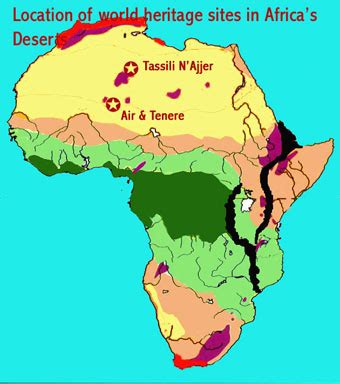 Africa Physical Map Deserts