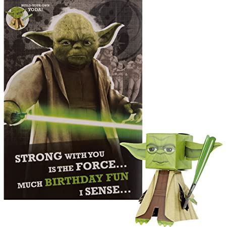Carte Danniversaire Amusante Star Wars Yoda Best Happybirthday Amazon Fr Fournitures