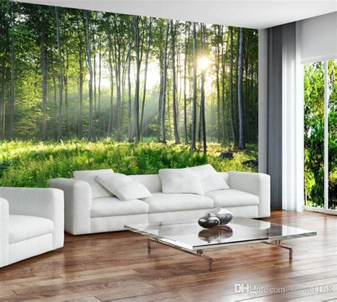 Custom Photo Wallpaper 3d Green Forest Nature Scenery