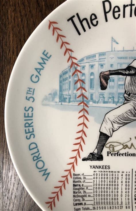New York Yankees Don Larsen The Perfect Game Plate 1956 World