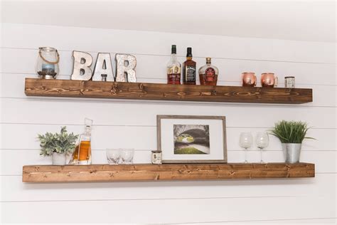 Floating Shelf Rustic Shelf Ledge Shelf Open Shelving Nursery Shelf