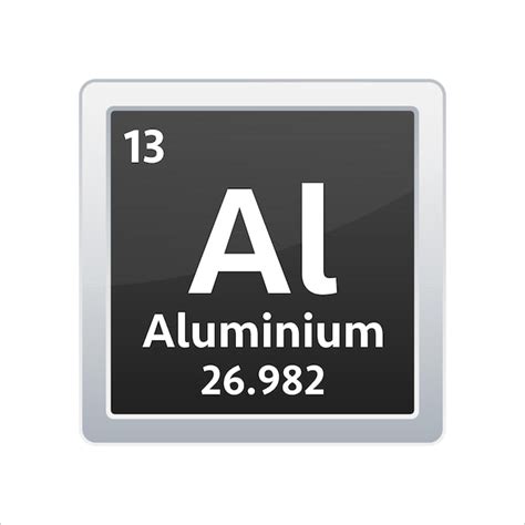 Premium Vector Aluminium Symbol Chemical Element Of The Periodic