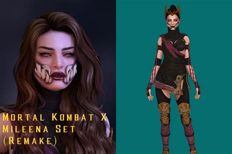 Sims 4 Cc Mortal Kombat X Mileena Set Sfs Cc Sims 4 Sims 4 Cc