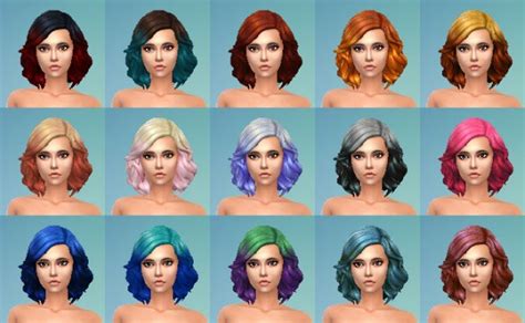 Sims 4 Hairs Mystufforigin Medium Soft Wavy Ombre Hair Recolored