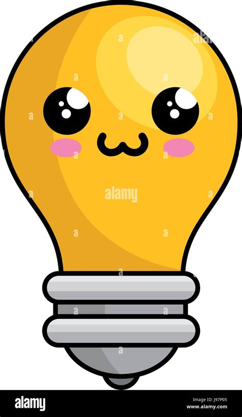 Icono De Bombilla Kawaii Imagen Vector De Stock Alamy