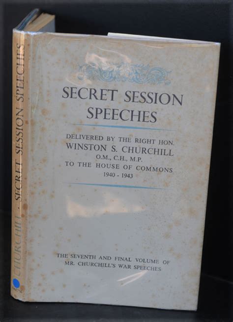 Secret Session Speeches Signed Copy Winston S Churchill