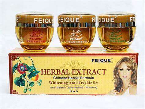 Whitening Cream For Face Herbal Extract Chinese Herbal Formula Whitening Anti Freckle Set 3 In 1