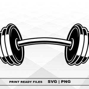 Barbell Dumbbell SVG And PNG Files Clipart Barbell Print SVG Digital Download Cricut Cut Files