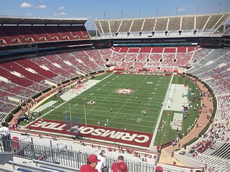 Row Bryant Denny Stadium Seating Chart With Seat Numbers