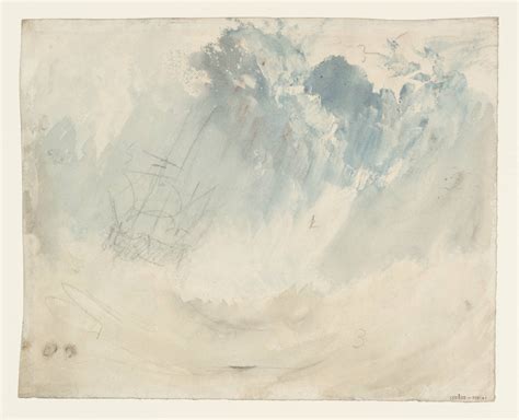 Joseph Mallord William Turner Ship In A Storm Circa 1823 6 Jmw