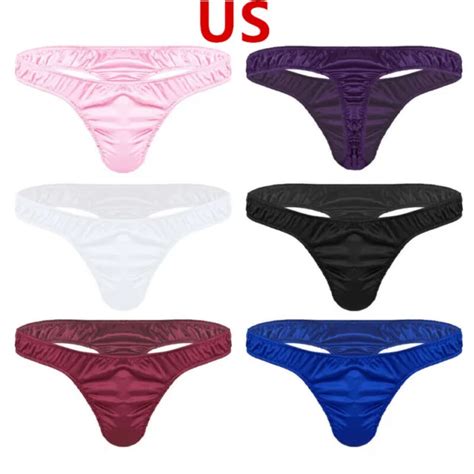 US SEXY MENS Low Rise Underwear Jockstrap Briefs G String Thongs T Back