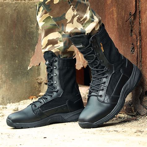 Iodson Spring And Autumn Mens Shoes Special Forces Combat Desert Tactical Military Boots Safety