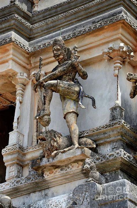 Hindu God Figure Sculpture On Tower Pagoda At Maviddapuram Kandaswamy