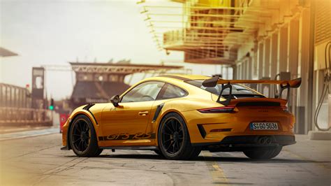 3840x2160 Porsche 911gt3rs Gold 4k Rear 4k Hd 4k Wallpapers Images