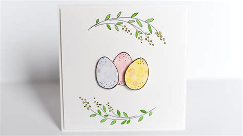 How To Make Easter Card Watercolor Eggs Step By Step Diy Kartka