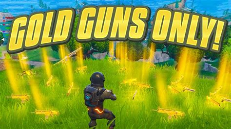 New Gold Guns Only In Fortnite Battle Royale Solid Gold Youtube