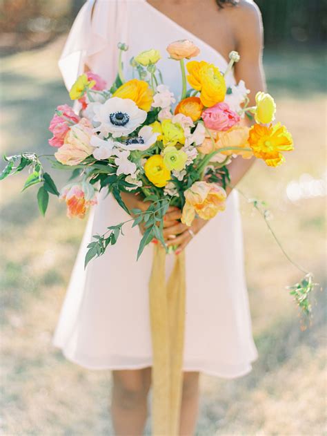 Pink And Yellow Bouquet Elizabeth Anne Designs The Wedding Blog