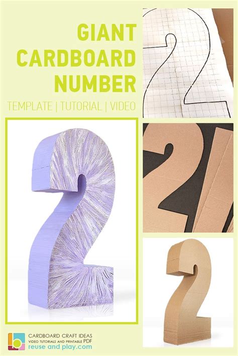 How To Make A Giant Cardboard Number Reuse And Play Birthday