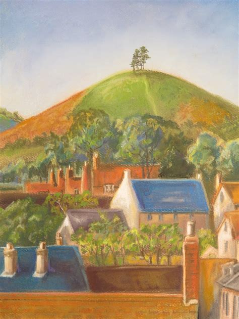 Across The Rooftops To Colmers Hill In Soft Pastel Landscape