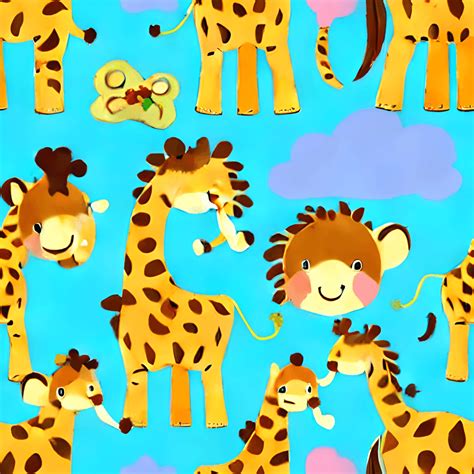 Kids Safari Animal Pattern · Creative Fabrica