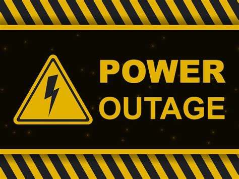 Premium Vector Power Outage Warning Banner