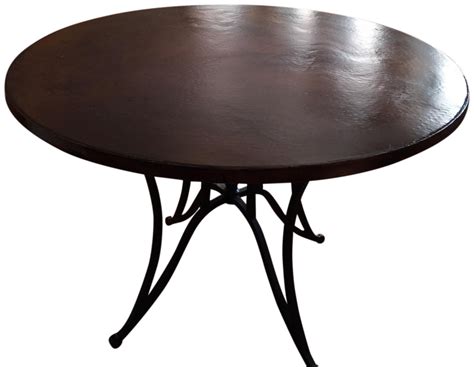 Arhaus Round Copper Top And Iron Base Dining Table Round Copper Dining