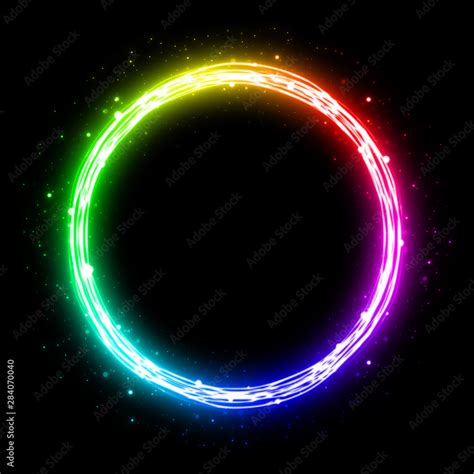 Rainbow Circle Line Stock Illustration Adobe Stock