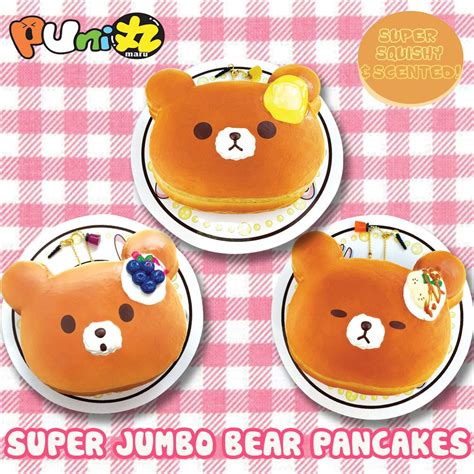 Jumbo Rare Squishies Bear Pancake Squishy Squishies Cute Food Keychain