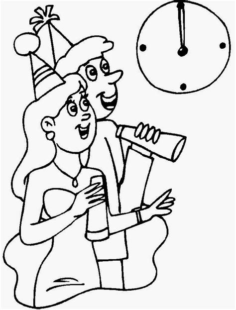 Download Coloring Pages: New Year's Coloring Pages Free and Printable