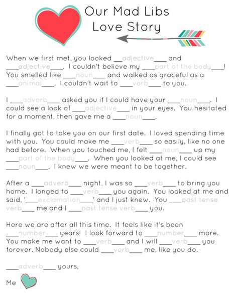 Our mad libs love story