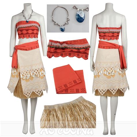 Moana Dress Princess Dress Cosplay Costume Party Dress Skirt Full Set Nacklace Ebay Dresses