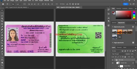 Thai Pink Id For Foreigners Template In Psd Format Fakedocshop