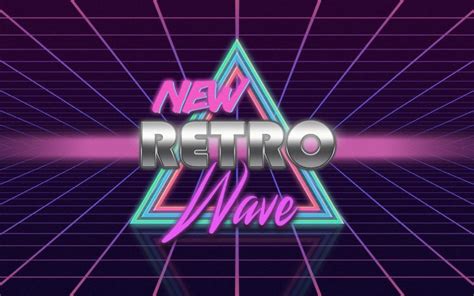 Retro Style Neon 1980s Vintage Digital Art Synthwave