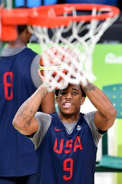 Maybe you would like to learn more about one of these? #RIO2016 USA's guard Demar Derozan shoots during a ...