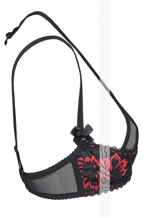 Axami V 5951 Magma Glamour Sensual Shelf Bra Black Red