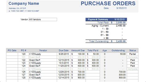 Advanced Purchase Order Tracking With Accounting Software Online