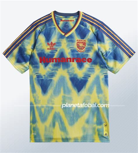 Eqt yellow / collegiate navy. Camiseta adidas del Arsenal Humanrace 2020
