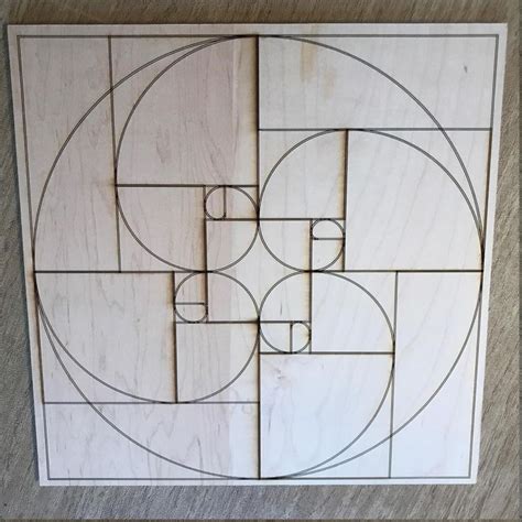 This Is A Golden Ratio Fibonacci Crystal Grid Made Out Of Birch Wood