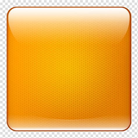 Shiny Buttons Square Orange Logo Illustration Transparent Background