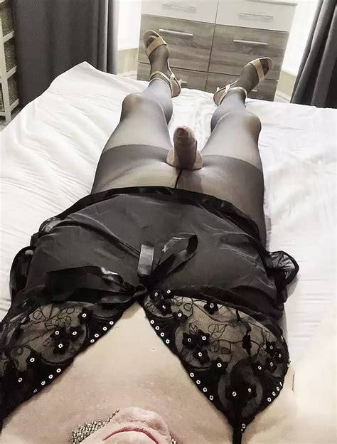 mature tvrose crossdresser in all black removing panties to show rock hard girly cock xhamster