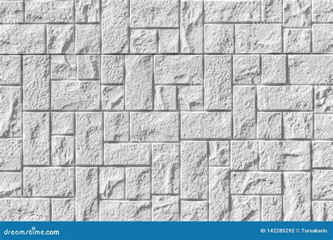 White Stone Tile Wall Stock Photo Image Of Brick Grey 142285292