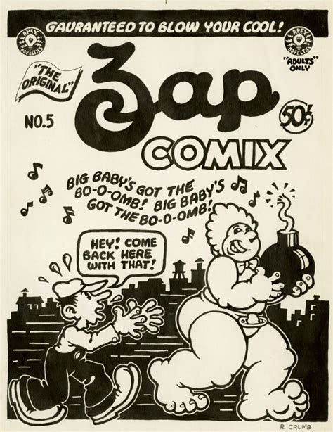 r crumb zap comix 5 original cover art unpublished alternative apex novelties robert