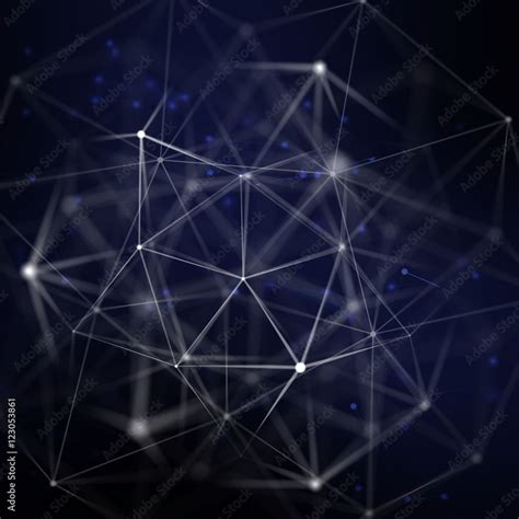 Abstract Cybernetic Particles Background Plexus Fantasy Technology