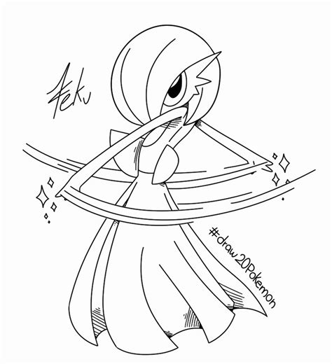 Gardevoir Coloring Pages Coloring Pages
