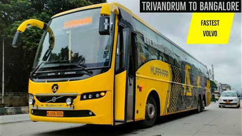 Fastest Volvo B11r Bus Journey Trivandrum To Bangalore By Murahara