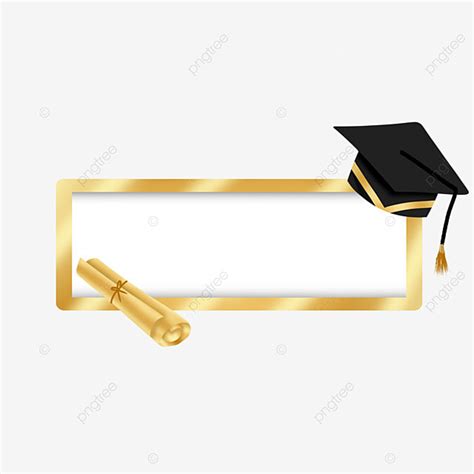 Gold Graduation Cap Png Picture Graduation Border Gold With Cap And