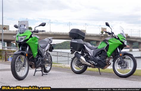 Adventure motorbikes also have a good ride on bad roads with their extended suspension, although that makes them very tall in the saddle. Kawasaki Versys-X 250 - Most Affordable Adventure Bike for ...
