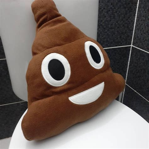 Poop Emoji Plush Pillowfunny Smiling Poo Thead Rest Etsy
